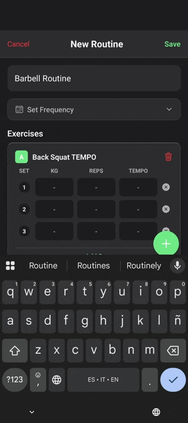 Routine-Häufigkeit einstellen